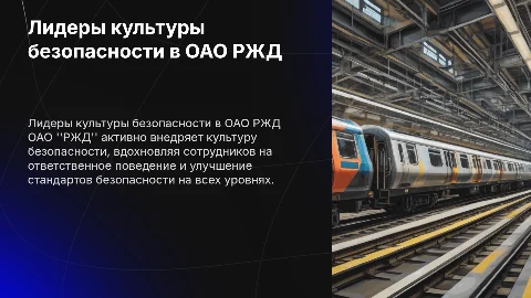 О лидерах культуры безопасности в ОАО РЖД