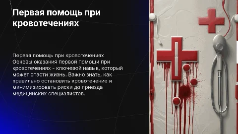 Перва помощь при кровотечениях