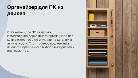 изготовление органайзера для компьютера из дерева