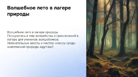 Смена в детском лагере для учеников волшебников
