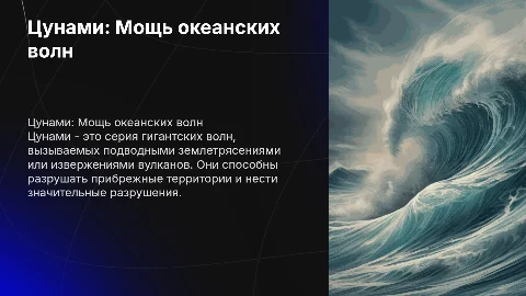 цунами с рисунками и с описанием