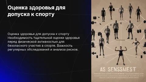 Оценка состояния здоровья при допусках к ФК и спорту