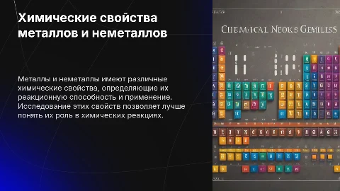 Химические свойства металлов и неметаллов