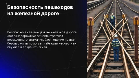 Правила безопасного поведения пешеходов на железной дороге