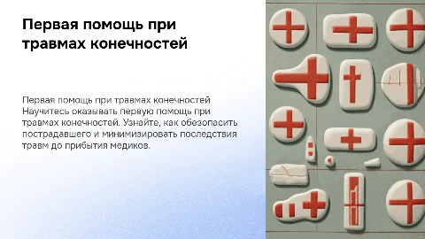 оказание первой помощи при травмах конечностей