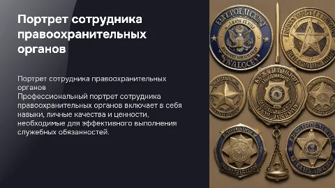 Профессиональный портрет сотрудника правоохранительных органов
