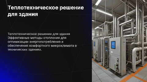 Теплотехническое решение по отоплению технического здания