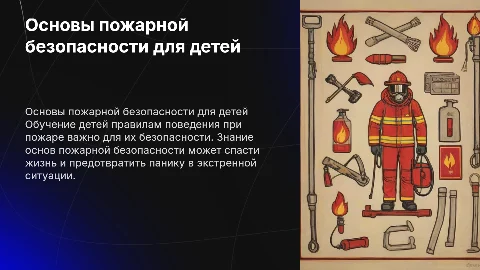 Детям о пожарной безопасности