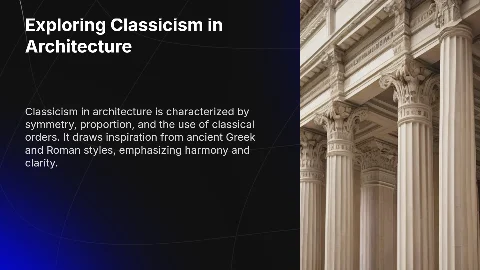 Classicism in Architecture