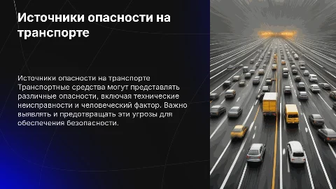 Источники опасности на транспорте