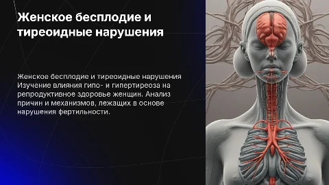 женское бесплодие на фоне гипо и гипертиреоза презентация