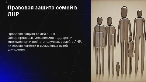 Правовая защита многодетных и неблагополучных семей в ЛНР