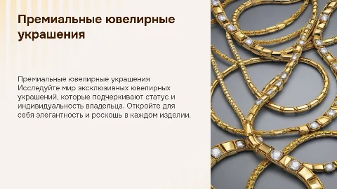 Премиальный сервис ювелирные украшения