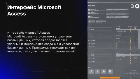 интерфейс программы microsoft acces