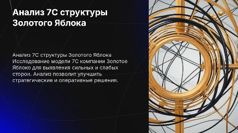 анализ 7с структуры компании золотое яблоко