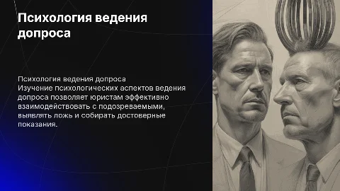 Психология ведения допроса для юристов уголовного права
