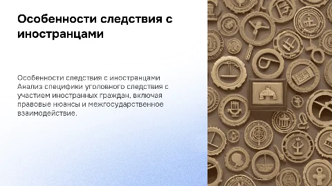 Особенности производства предварительного следствия с иностранцами