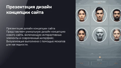 Презентация дизайн концепции сайта с мокапами