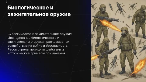 Биологическое и зажигательное оружие
