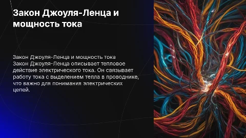 Закон Джоуля-Ленца: работа и мощность электрического тока