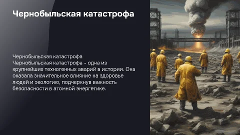 Презентация о Чернобыльской катастрофе: причины и последствия