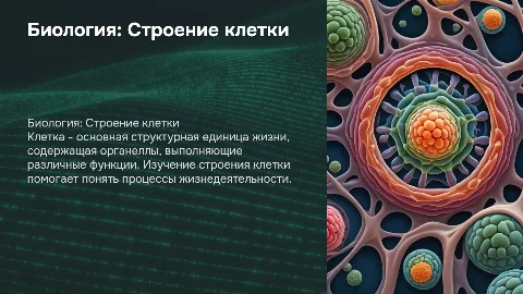 биология Строение клетки