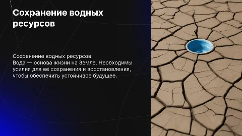 сохранение вод в окружающей среде