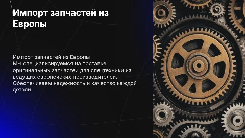 ПОСТАВЛЯЕМ ЗАПЧАСТИ ДЛЯ СПЕЦ ТЕХНИКИ ИЗ ЕВРОПЫ