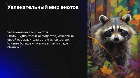 рассказ об животном Енот