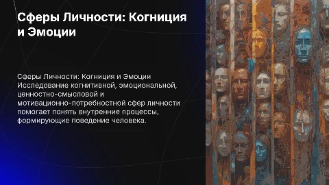 Когнитивная и эмоциональная сфера личности: презентация