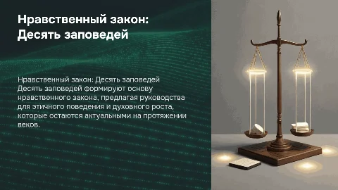 Нравственный закон. Десять заповедей