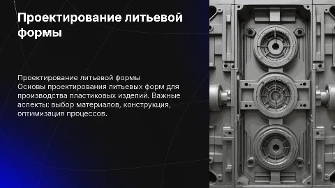 проектирование литьевой формы