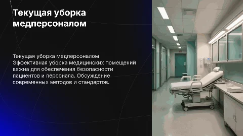 текущая уборка мед персоналом
