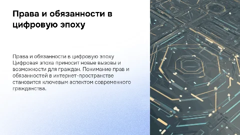 Права и обязанности гражданина в цифровую эпоху
