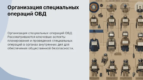 Организация и проведение специальных операций ОВД