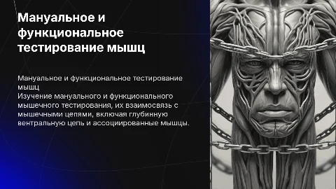 Мануальное и функциональное мышечное тестирование: презентация