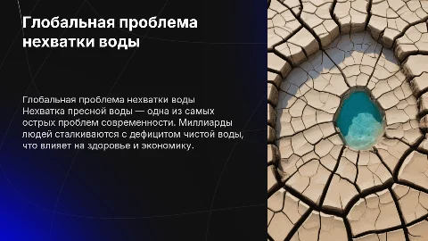 Глобальная проблема нехватки пресной воды