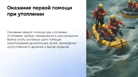 Оказание первой помощи при утоплении