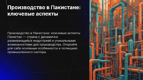 Презентация производства в Пакистане