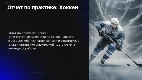 Отчет по практике в хоккее: цели и достижения