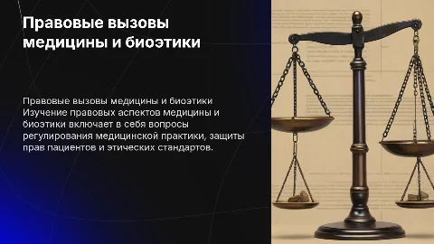 Правовые проблемы в сфере медицины и биоэтики