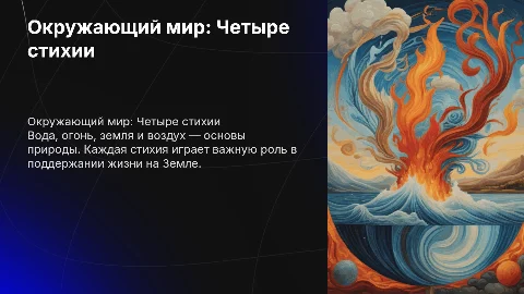 окружающий мир 1 класс "4 стихии"