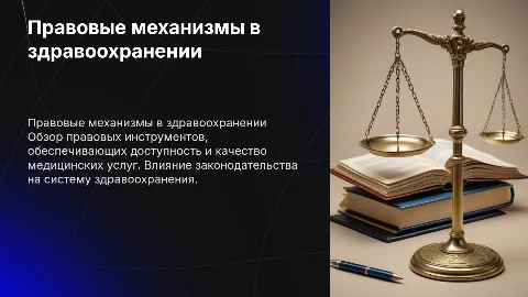 Правовые механизмы обесп здравоохранения