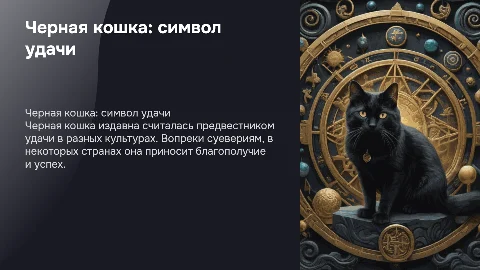 примета "черная кошка к удаче"