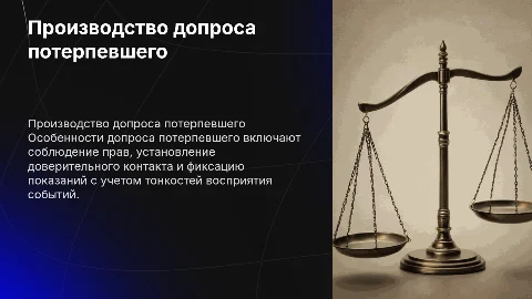 Особенности производства допроса потерпевшего