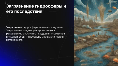 загрязнение гидросферы и его последствия