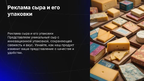 Презантация-реклама продукта(сыра) и упаковки