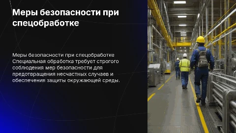 Меры безопасности при проведении специальной обработки