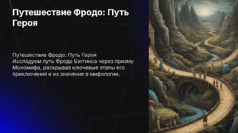 Путешествие Фродо по Мономифу