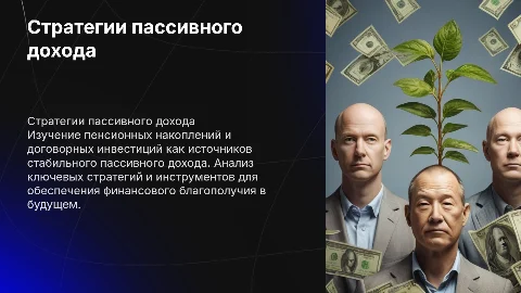 Пенсионные накопления и договорные инвестиции для пассивного дохода